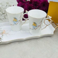 2pc Mug Blue Bird Flycatcher Angela