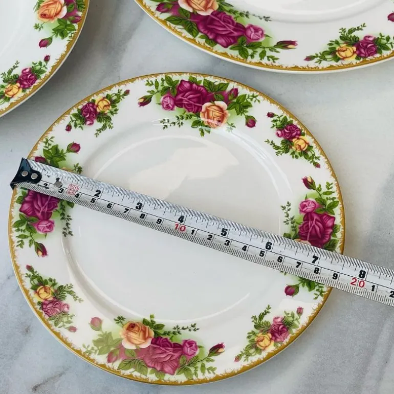 18 Piece Plate Set Old Country Roses