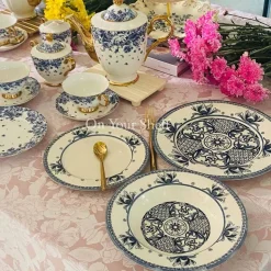 18 Piece Plate Set Tiara Blue