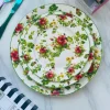 18 Piece Plate Set Wild Roses