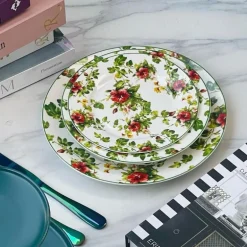 18 Piece Plate Set Wild Roses