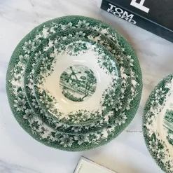 18 Piece Plate Set Windmill Green