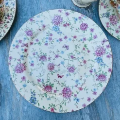 24 piece Tea Set Cream Floral Garden