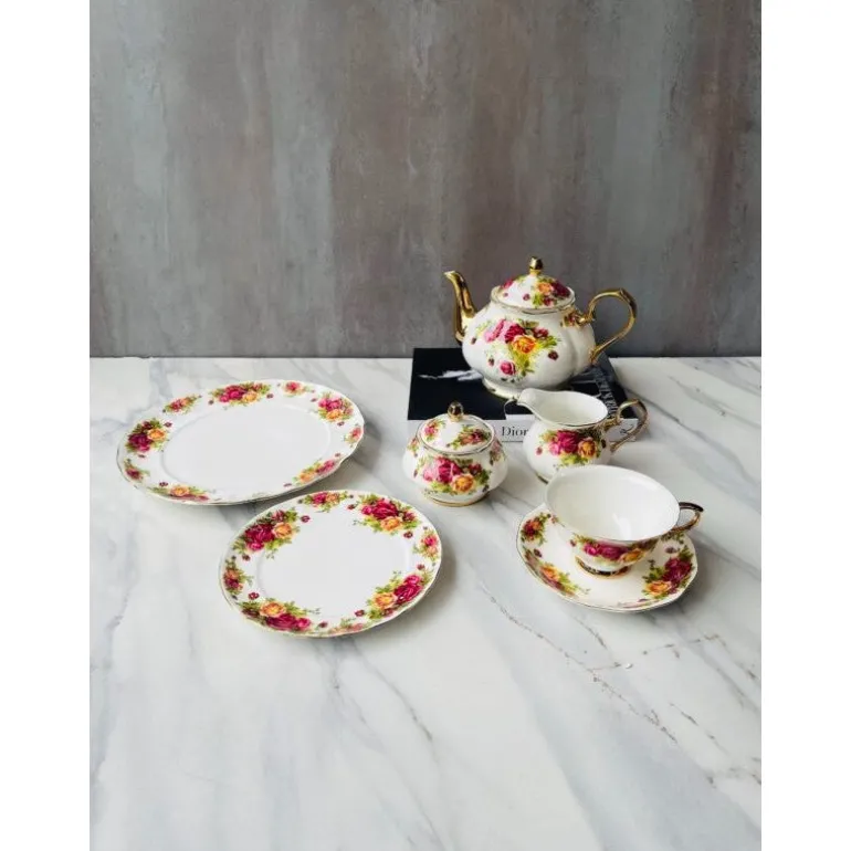24 Piece Tea Set Old Country Rose
