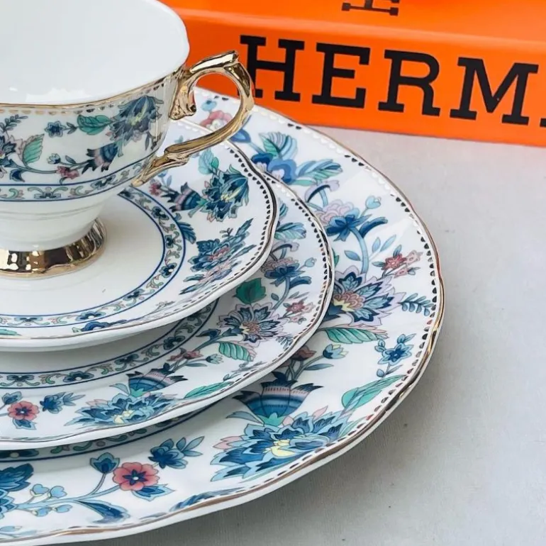 24 Piece Tea Set Secret Garden Evergreen II