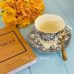 31 Piece Tea Set Small Blue Floral
