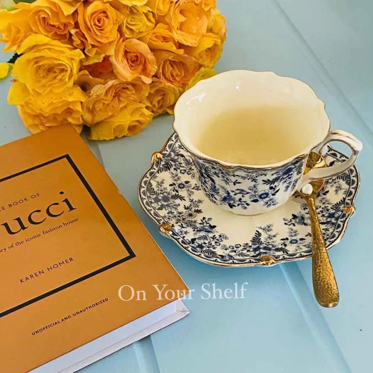 31 Piece Tea Set Small Blue Floral