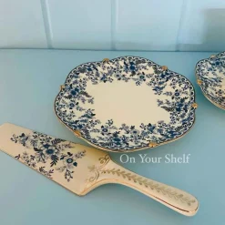 31 Piece Tea Set Small Blue Floral