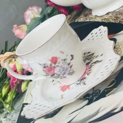 24 Piece Tea Set Summer Butterfly Floral