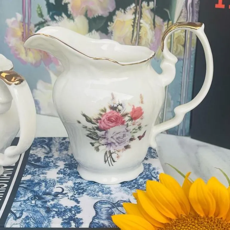 24 Piece Tea Set Summer Butterfly Floral