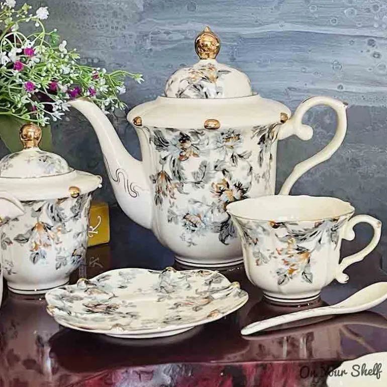 31 Piece Tea Set Winter Grey