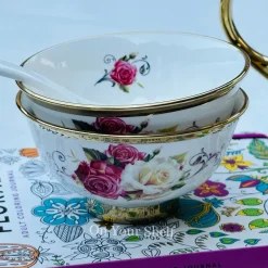Pink & White Rose Soup Set (20 Piece Soup Set)