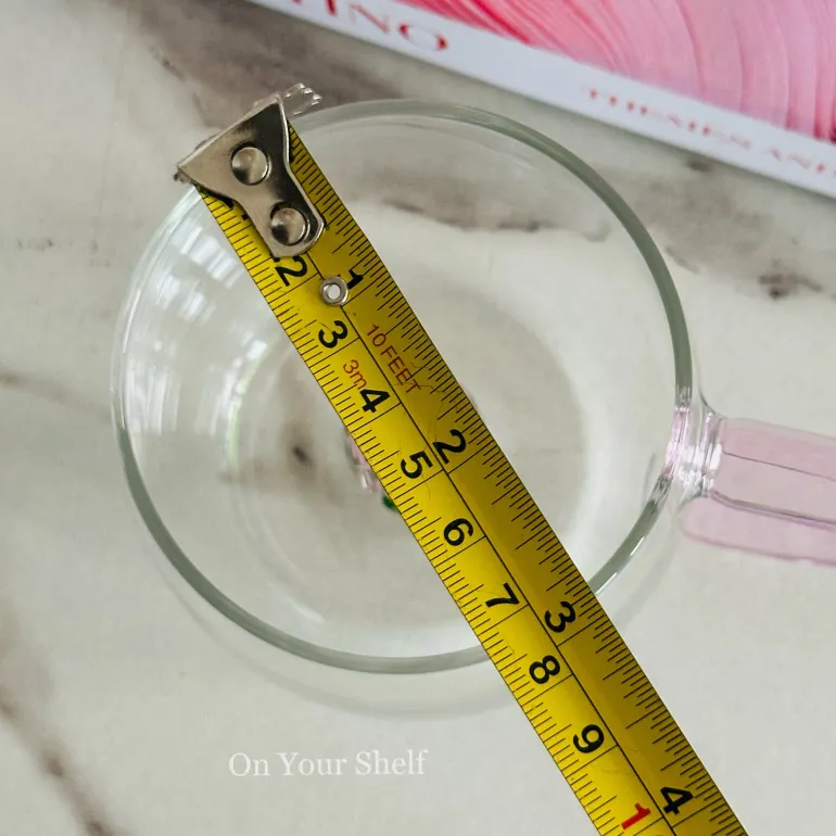 Pink Tulip Charm Glass Mug (Set Of Six)