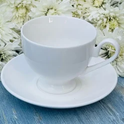 Plain White Luxury (set of six cups and saucers)