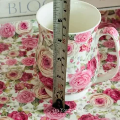 Pretty In Pink (six mugs, one teapot, one tray)