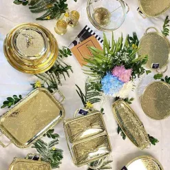 Queen Anne Cutlery Holder Gold