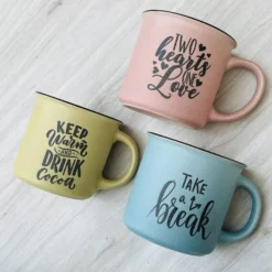 Quotation Mug “Take A Break” In Blue (Single Piece)