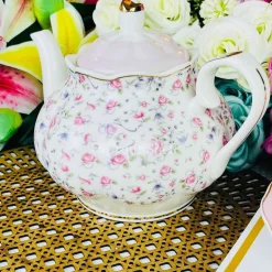 RA 24 Piece Tea Set Secret Garden Pink Dream