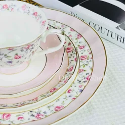 RA 24 Piece Tea Set Secret Garden Pink Dream