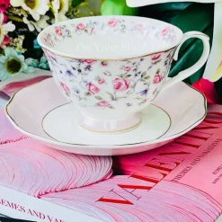 RA 24 Piece Tea Set Secret Garden Pink Dream