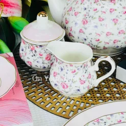 RA 24 Piece Tea Set Secret Garden Pink Dream