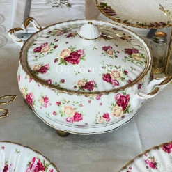 RA Dinner Set White Tinkle (85 piece dinner set for 12)