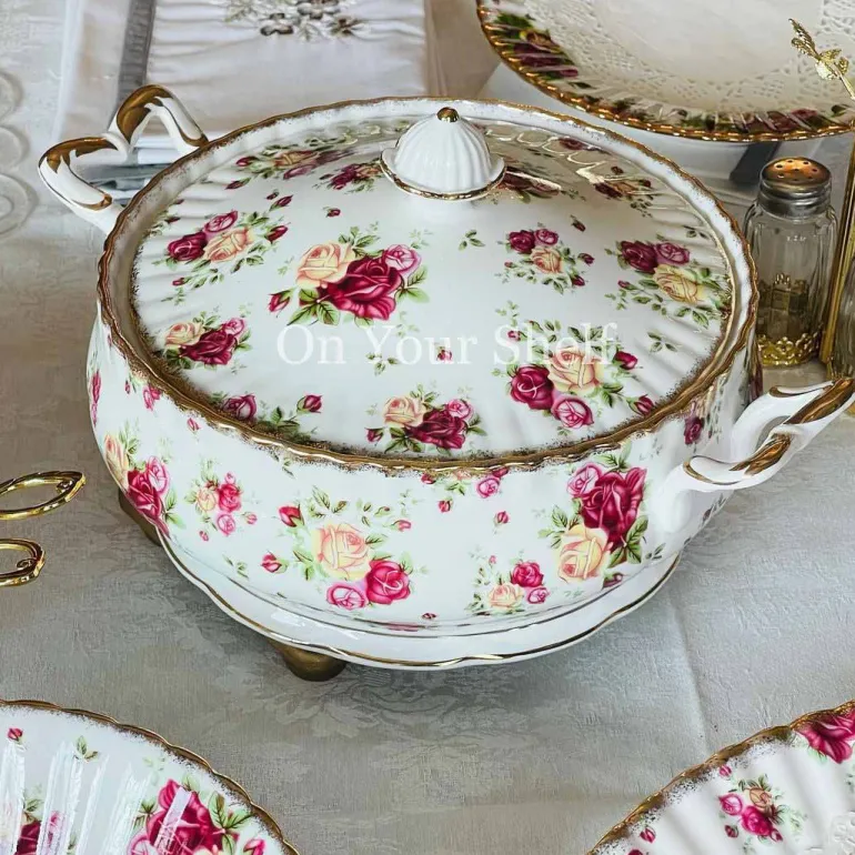 RA Dinner Set White Tinkle (85 piece dinner set for 12)