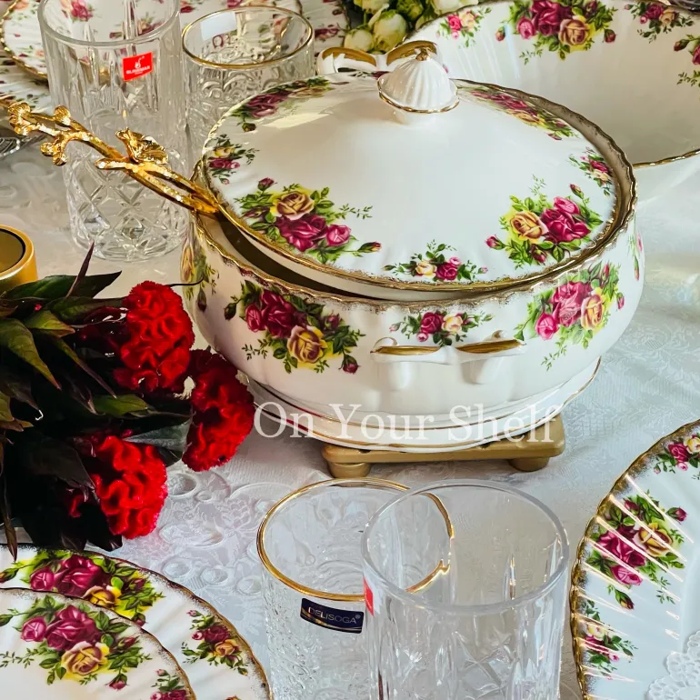 RA Red Rose Love (85 piece dinner set for 12)