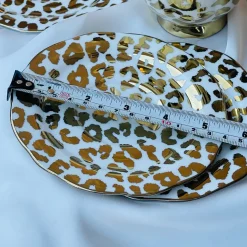 Radiant Cheetah Tea Delight (set of six teacups and saucers)