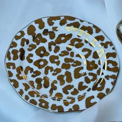 Radiant Cheetah Tea Delight (set of six teacups and saucers)