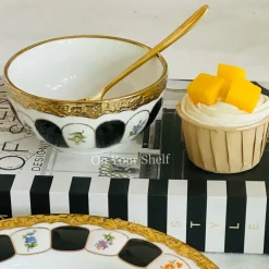 Regal Bloom Dinnerware Set (24 Piece Plate Set)