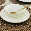 Regal Essence: White and Gold Classic Collection - Dessert Bowl (single piece)