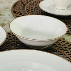 Regal Essence: White and Gold Classic Collection - Dessert Bowl (single piece)