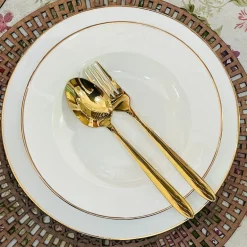 Regal Essence: White and Gold Classic Collection - Dinner Plate (single piece)