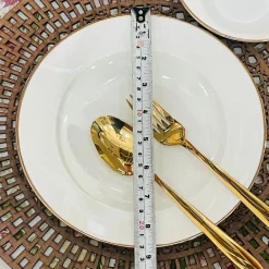 Regal Essence: White and Gold Classic Collection - Deep Plate (single piece)