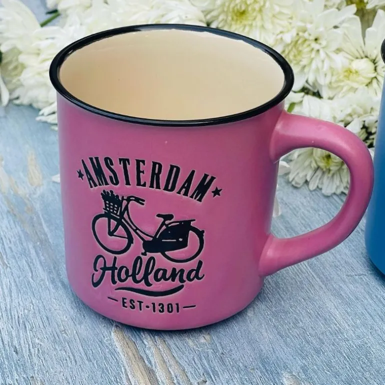 Retro Camp Mug Amsterdam Pink