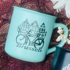 Retro Camp Mug “Brussels” In Blue (single piece)