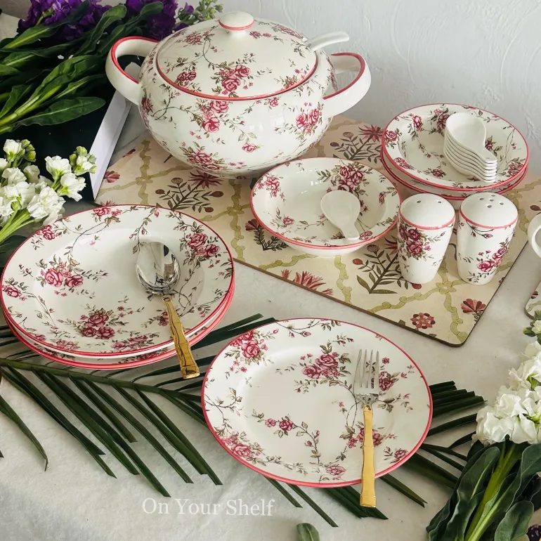 Rosabelle Dinner Set (83 Piece Dinner Set)