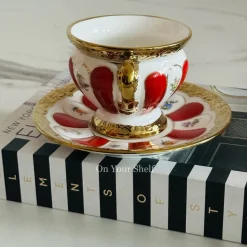 Royal Bloom Elegance Tea Cup & Saucers (Set Of Six)