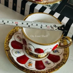 Royal Bloom Elegance Tea Cup & Saucers (Set Of Six)