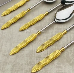 Royal Brass Serving Spoon Set Of Six