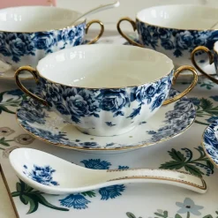 Secret Garden Blue (23 Piece Soup Set)