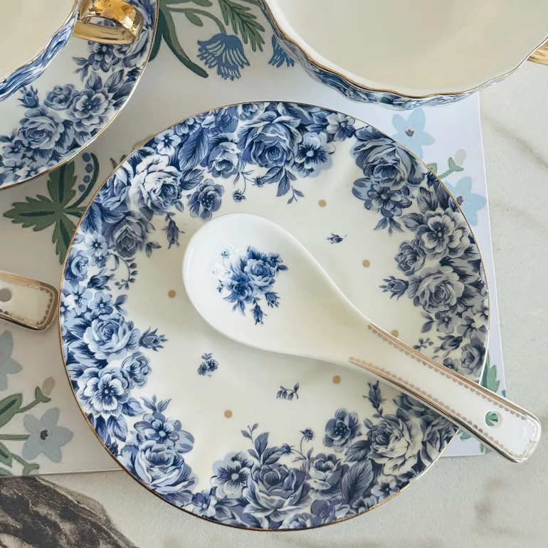 Secret Garden Blue (23 Piece Soup Set)