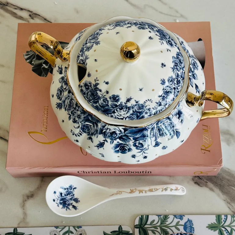 Secret Garden Blue (23 Piece Soup Set)