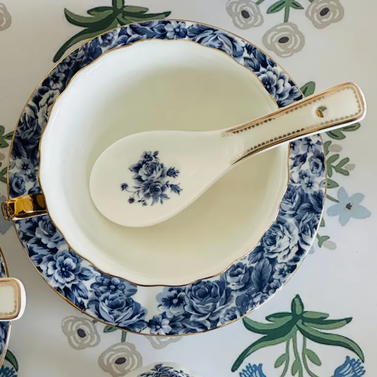 Secret Garden Blue (23 Piece Soup Set)