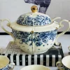 Secret Garden Blue Porcelain Soup Set (23 Piece)