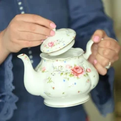 75 Secret Garden Dinner Set-Pink Rose (without gold handle)