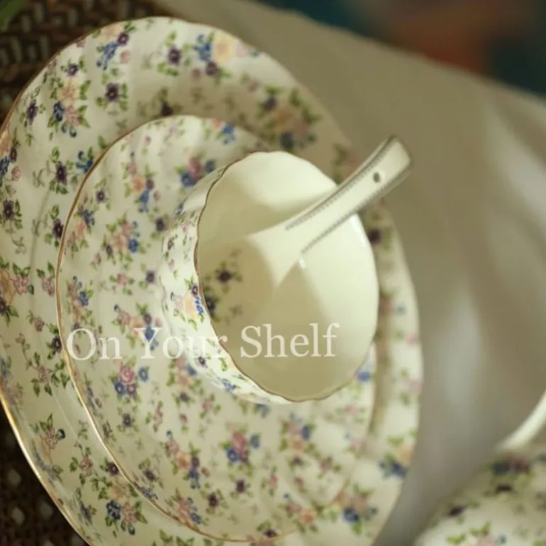 75 Secret Garden Dinner Set-Spring Flowers (without gold handle)