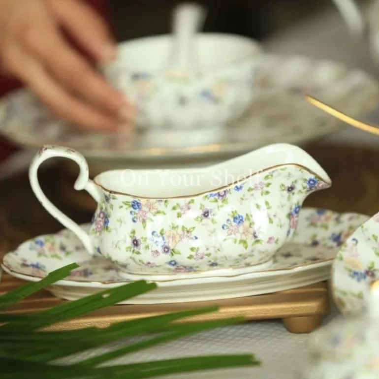 75 Secret Garden Dinner Set-Spring Flowers (without gold handle)