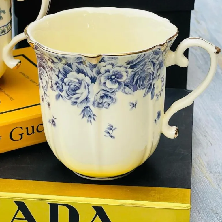 Secret Garden Floral Mug- Blue Flowers(single piece)